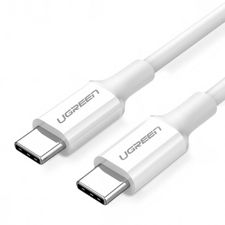 Actual product image Ugreen US264 Type C to Type C Cable, 60W, 1.5m (white) (1.50 m, USB 3.0, 60 W)