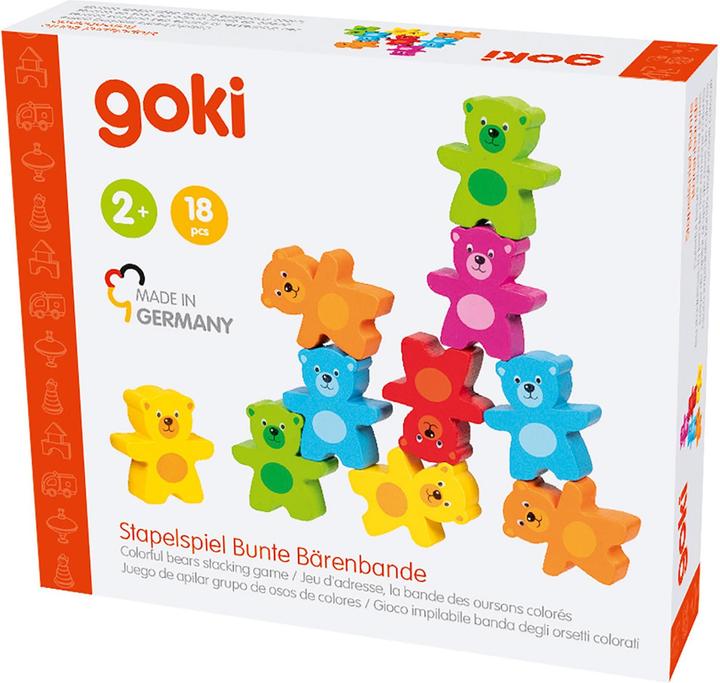 Productafbeelding Goki Stapelspel Kleurrijke berenbende (Duits, Engels, Frans, Italiaans)