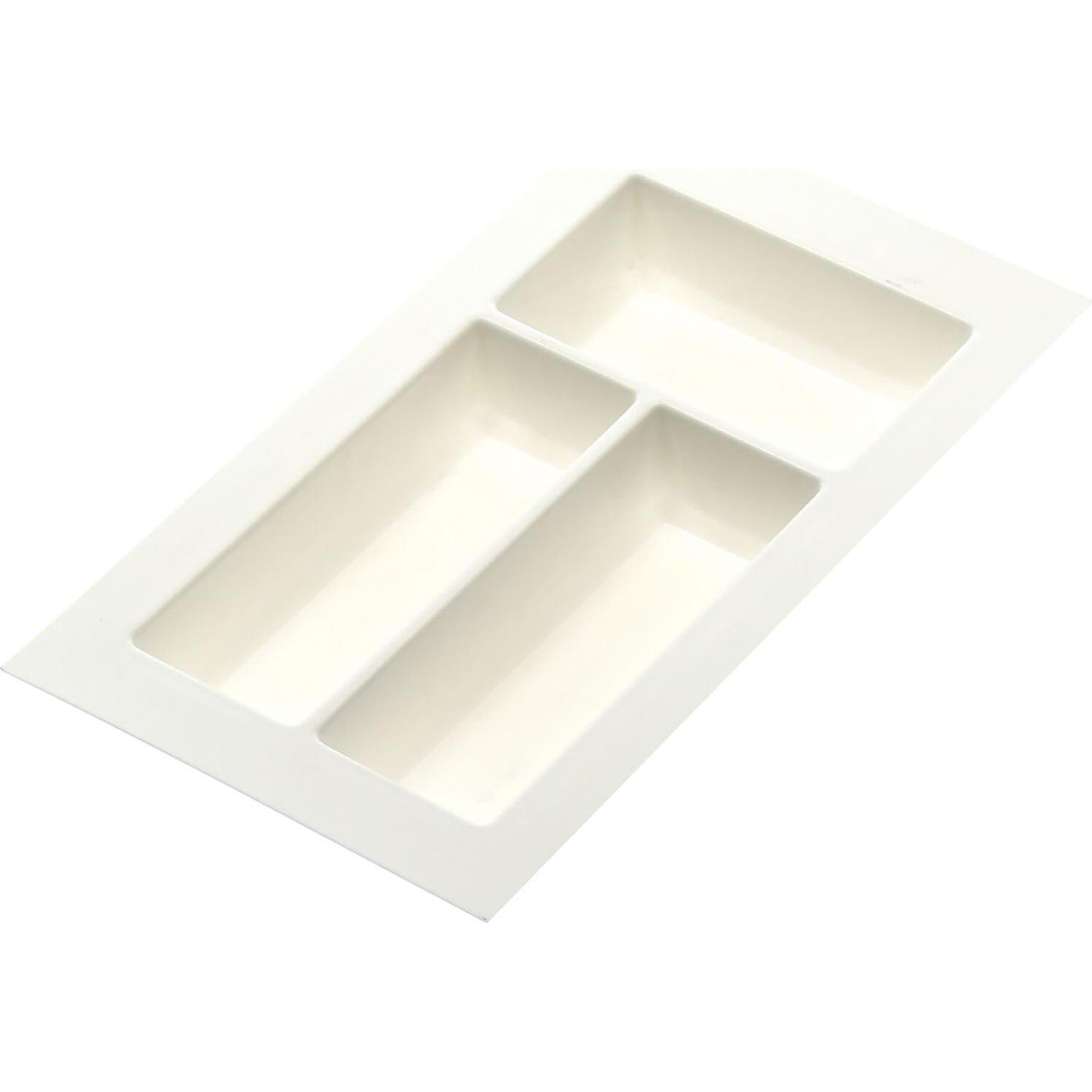 Agoform Besteckeinsatz Classico kürzbar 440x240x50,5mm, Kunststoff weiss, Besteckkasten, Weiss