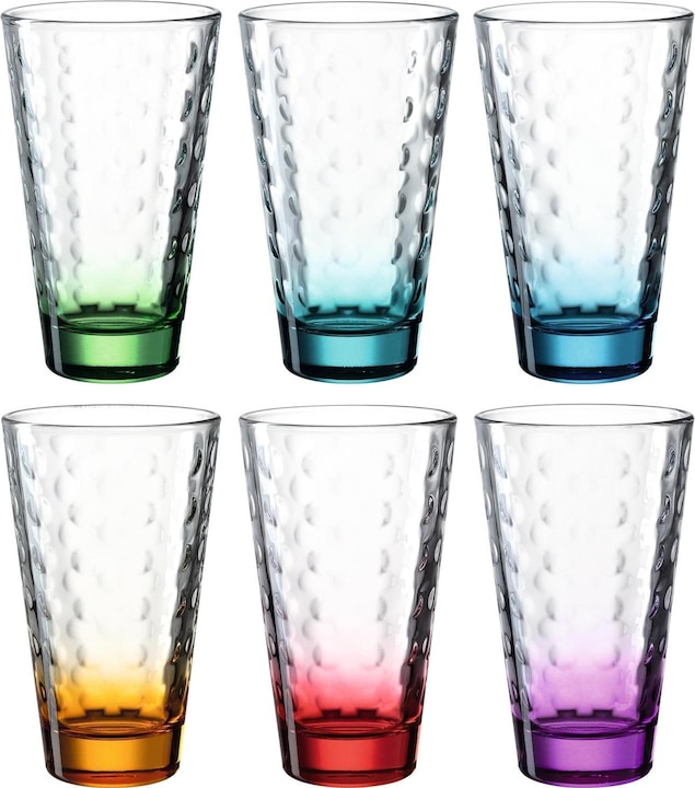 Leonardo Bicchiere Optic 300 ml, 6 pezzi, multicolore (0.30 l, 6 x)