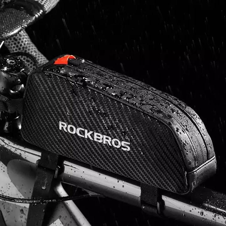 Actual product image Rockbros 039BK bicycle frame bag 1 l with braid - black (1 l, Frame bag)