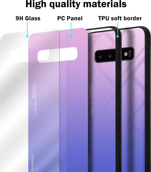 Actual product image Cadorabo TPU 2 colors glass cover (Samsung Galaxy S10)