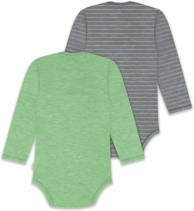 Image du produit Normani Lot de 2 body bébé mérinos manches longues "Auckland" - 9381 (74)