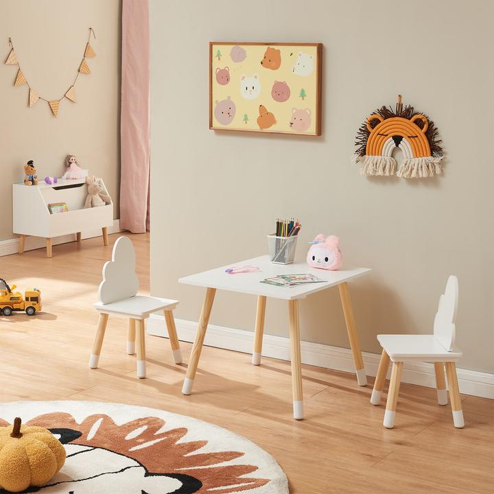 Produktbild En.Casa Kindersitzgruppe Hovle mit Wolken-Design Weiss (Kindersitzgruppe)