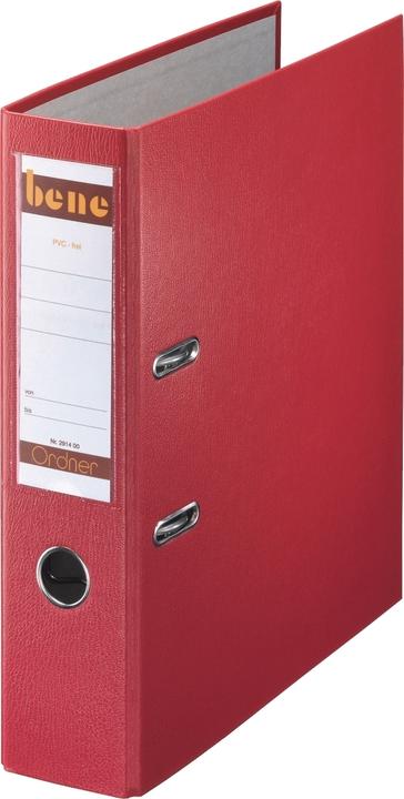 Leitz Bene 291400RT. Materiaal: Spaanplaat, karton, papier, plastic, Kleur van het product: Rood (A4, 80 mm, 1 Pcs.)
