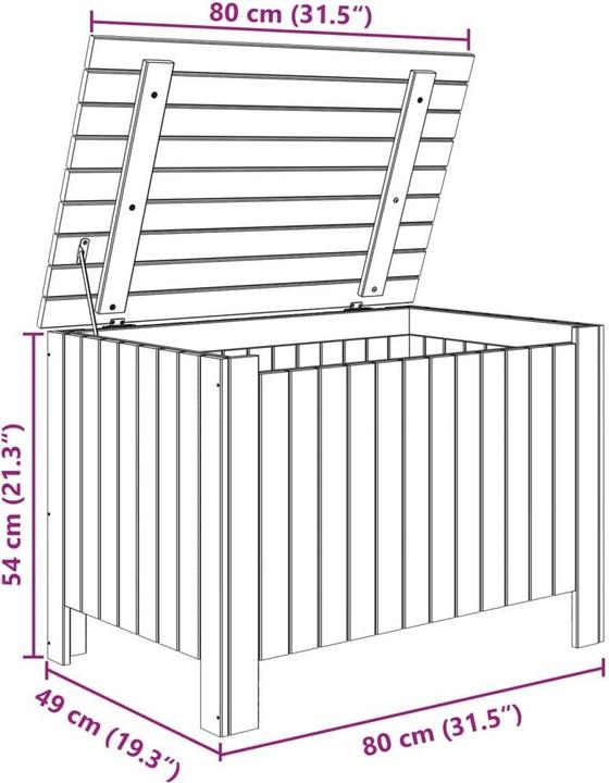 Actual product image vidaXL Truhe (49 cm, 211.68 l, 1x)