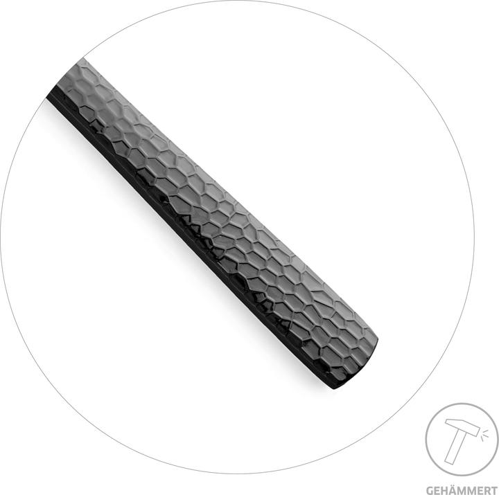 Actual product image Amefa FELICITY 24-piece cutlery set, PVD black, hammered, for 6 persons (24 pcs., Cutlery set)