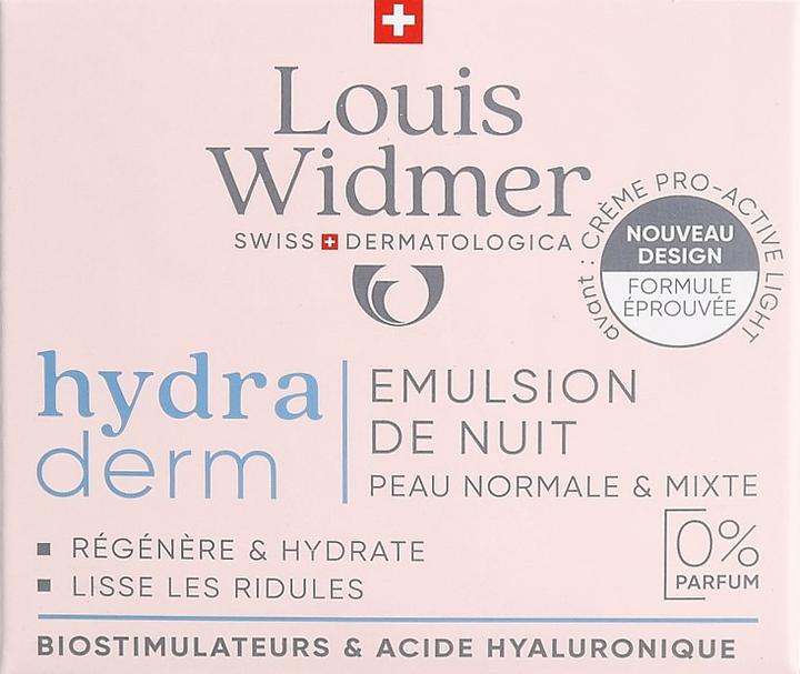 Produktbild Widmer Louis Hydraderm Nachtemulsion ohne Parfum 50 ml (50 ml)