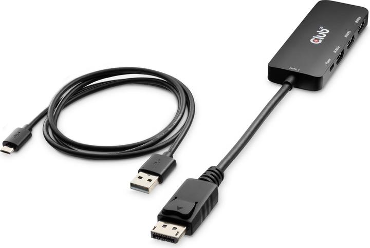 Produktbild Club 3D Club3D Adapter DisplayPort 2.1 > 3x HDMI 2.1 8K60Hz retail (HDMI, 14 cm)