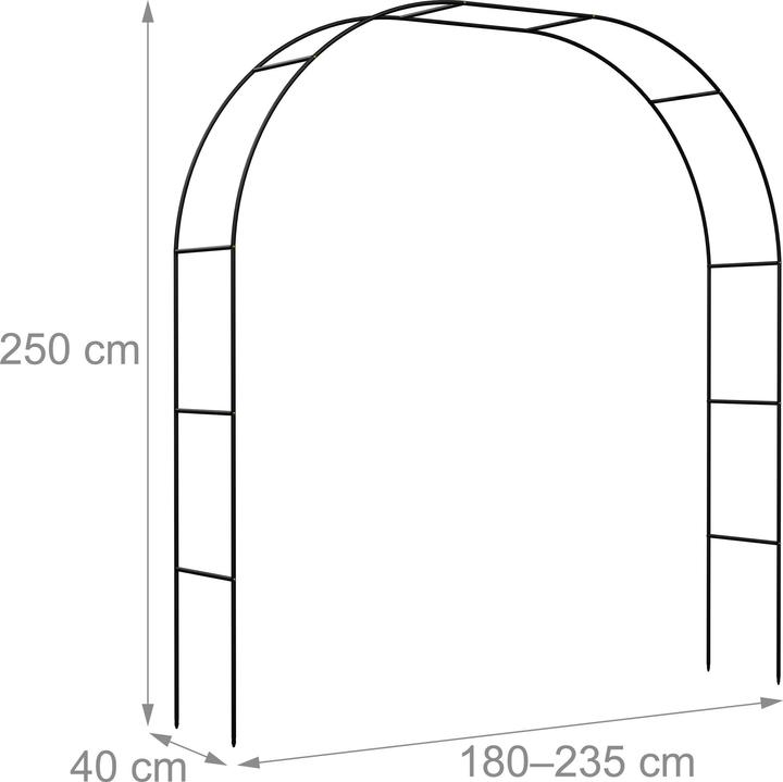 Immagine prodotto Relaxdays Rosenbogen (40 cm, 235 cm)
