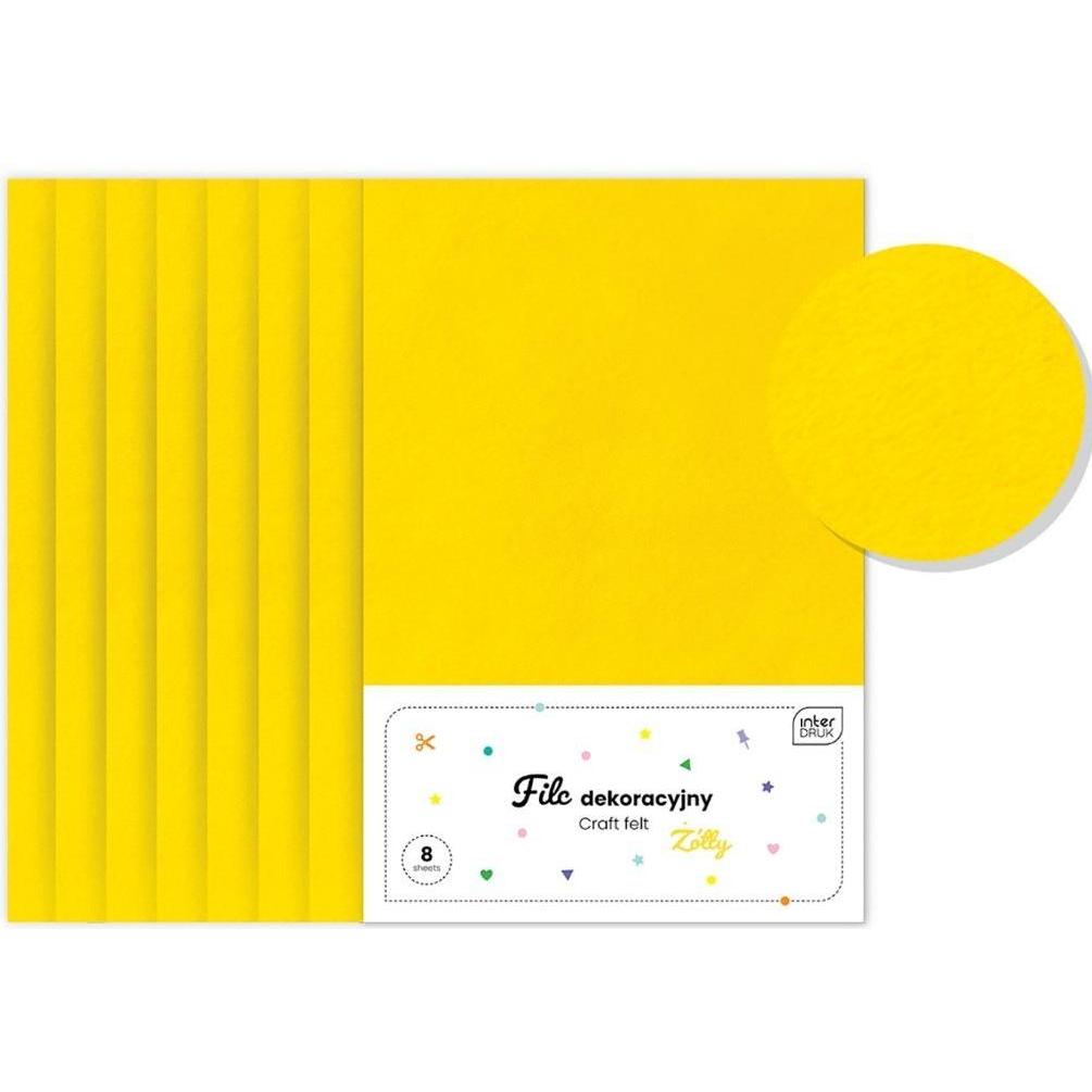 Interdruk Dekofilz 8 Stück gelb