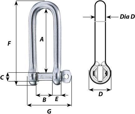 Produktbild Wichard WI-Schäkel D-Form lang
