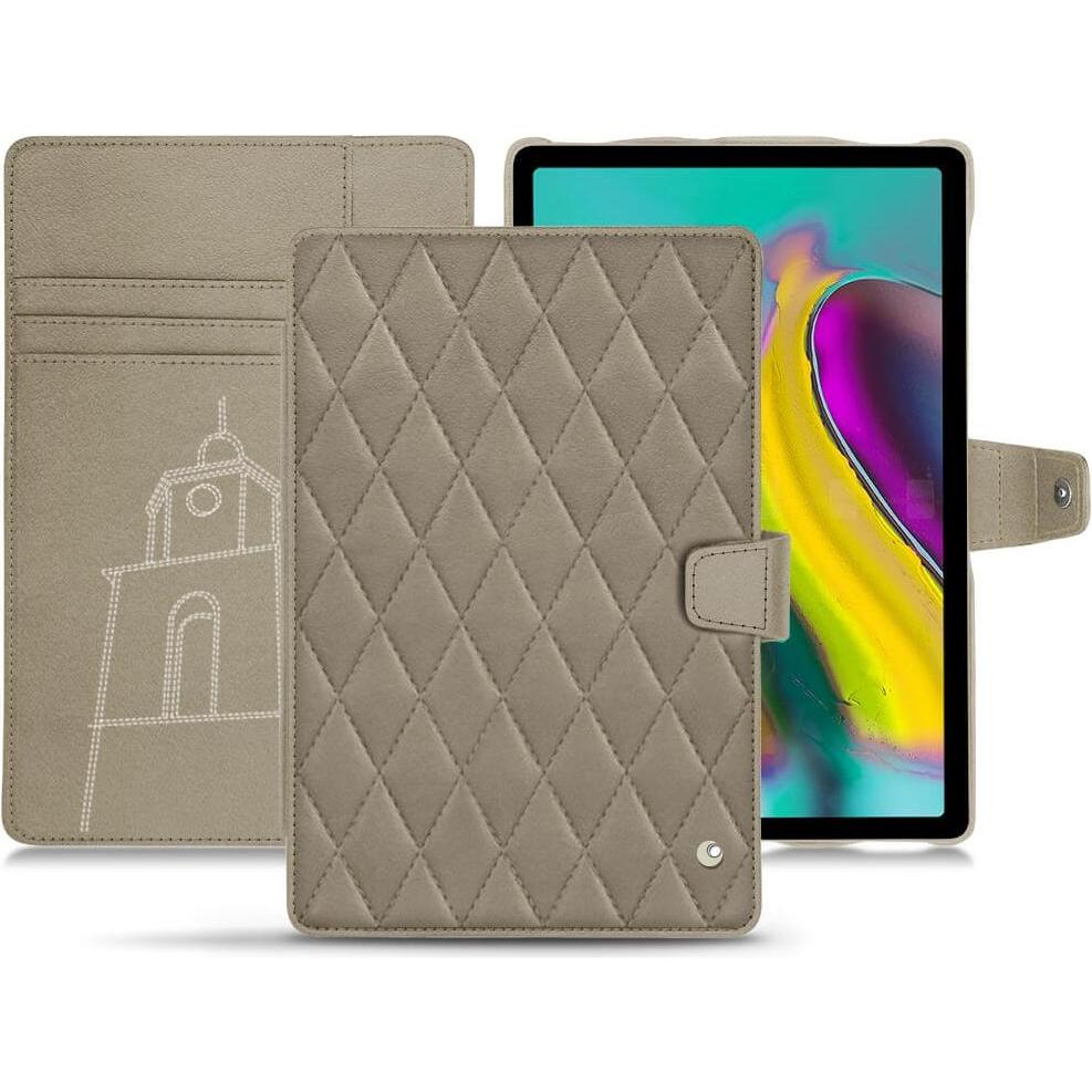 Noreve Lederschutzhülle Wallet (Galaxy Tab S5e), Tablet Hülle, Beige