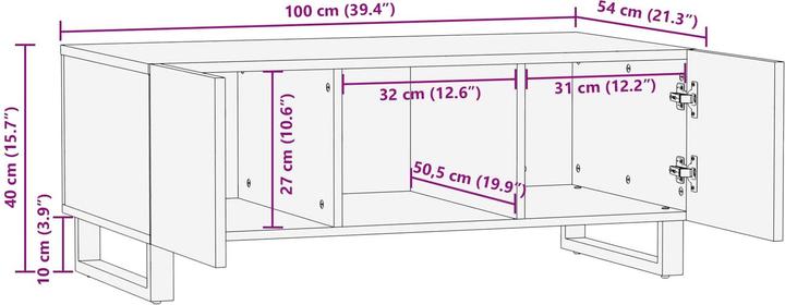 Immagine prodotto vidaXL Moderner Couchtisch (100 x 54 x 40 cm)