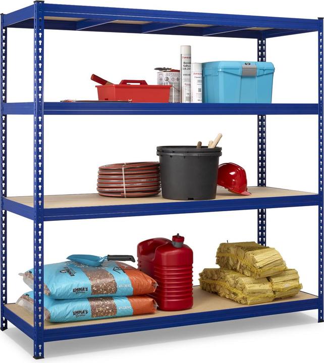 Produktbild Avasco Schwerlastregal Robus 400 blau 1800x1800x600 mm 4 Bden Tragkraft 1600 kg