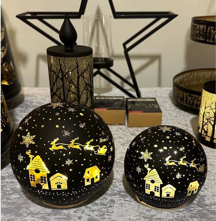 Produktbild GuGus LED Glas Kugel schwarz
