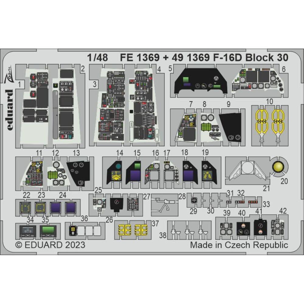 Eduard F-16D Block 30 1/48 KINETIC