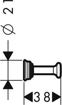 Actual product image Axor Montreux single hook