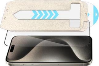 Immagine prodotto Puro Vetro temperato con cornice e applicatore incluso per iPhone 16 Pro (1 pz., Apple iPhone 16 Pro)