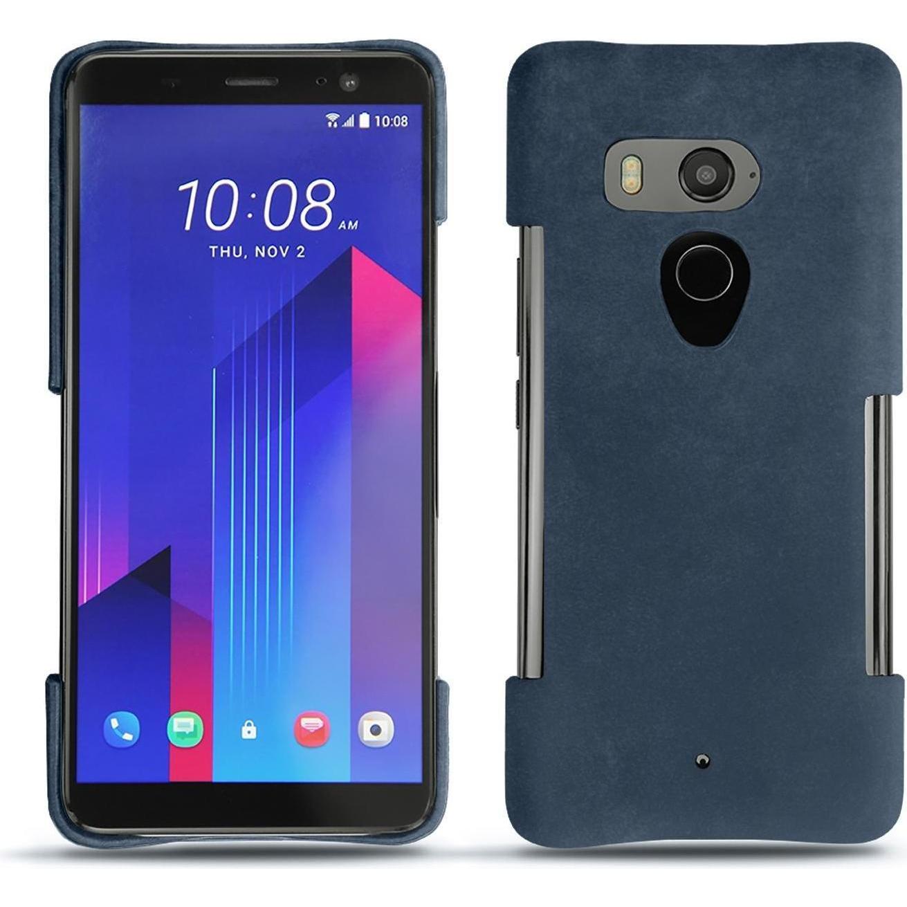 Noreve Lederschutzhülle (HTC U11+), Smartphone Hülle, Blau