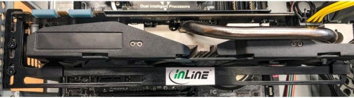 Actual product image InLine PCIe card holder