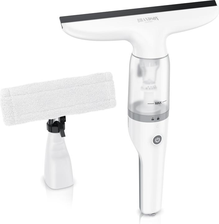 Produktbild Brandson Akku Fenstersauger, Fensterreiniger mit Sprühflasche & Wischbezug, für Duschkabine, Spiegel, 2200mAh