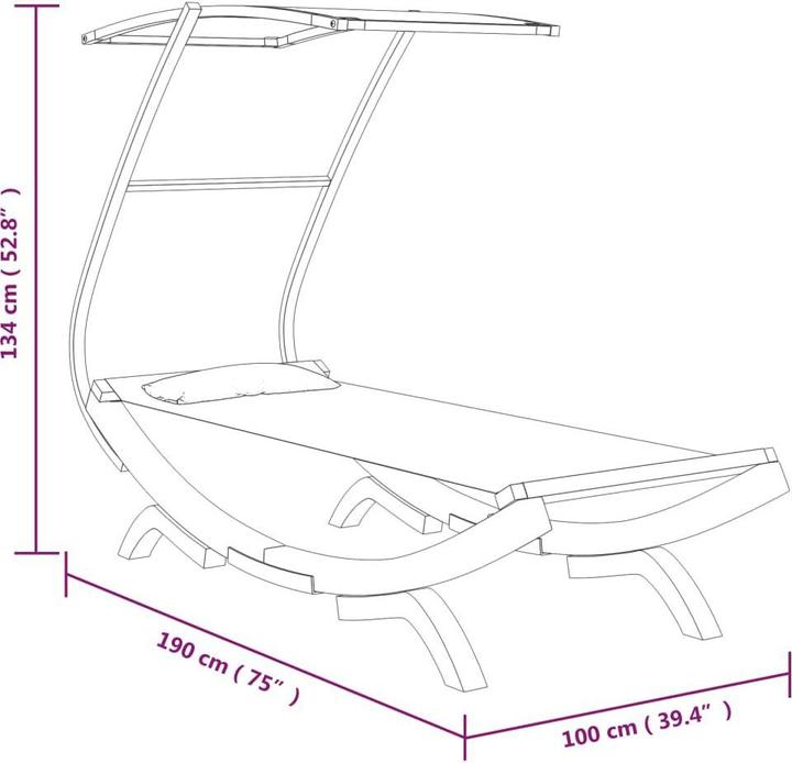 Image du produit vidaXL Loungebett