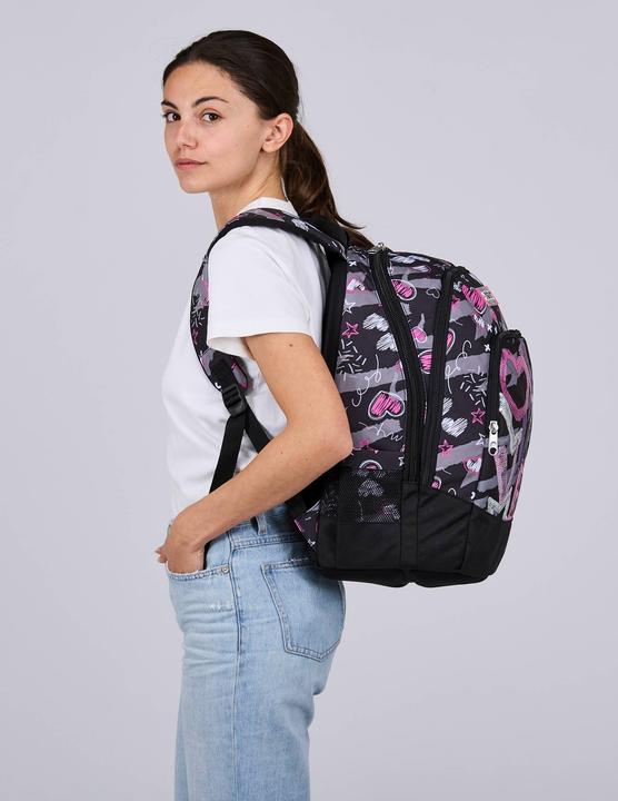 Actual product image Seven Advanced School Backpack Draft Heart Black (32 l)