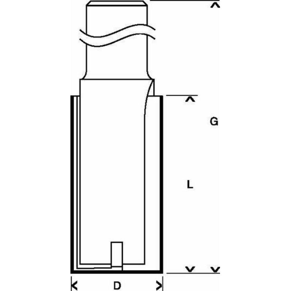 Thumbnail - Bosch Professional Zubehör, Fräser, Nutfräser, 8 mm, D1 10 mm, L 25,4 mm, G 56 mm