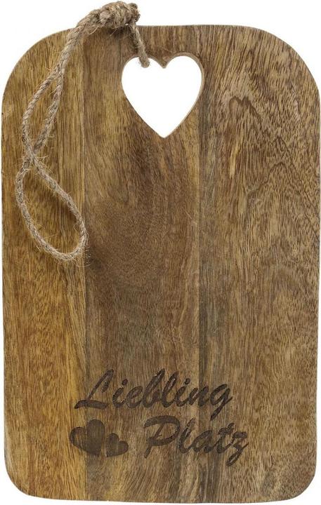 Produktbild Viana deko Schneidbrett mit Herzmotiv und Schriftzug für Küche oder Tischdeko