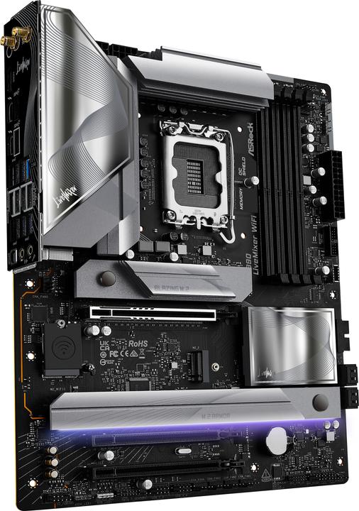 Produktbild AsRock Z890 LiveMixer WiFi Intel DDR5 S1851 (LGA 1851, Intel Z890, ATX)