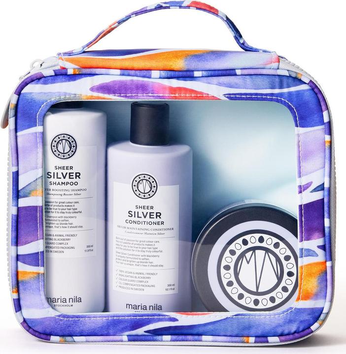 Immagine prodotto Maria Nila Borsa di bellezza in argento trasparente (Set per la cura dei capelli)