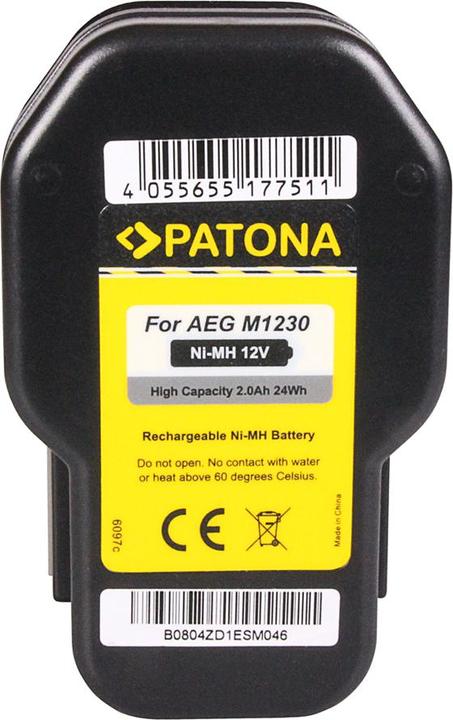 Produktbild Patona Akku f. AEG BDSE12T BEST12BBPB BEST12X BS2E12T SB2E12 WBE2E12 AEG 4 (12 V)