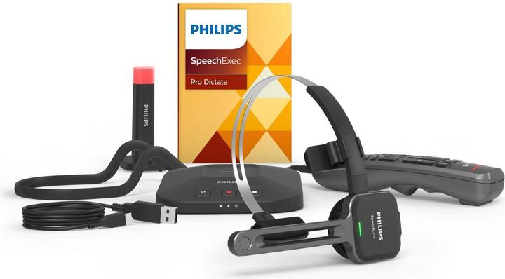 Image du produit Philips Casque de dictée SpeechOne (sans fil) avec télécommande (PSM6500)