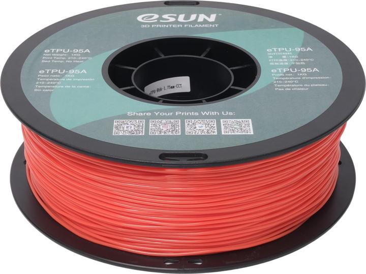 Image du produit eSUN TPU-95A Color Change by Temp filament élastique 1.75mm 1Kg (TPU, 1.75 mm, 1000 g)
