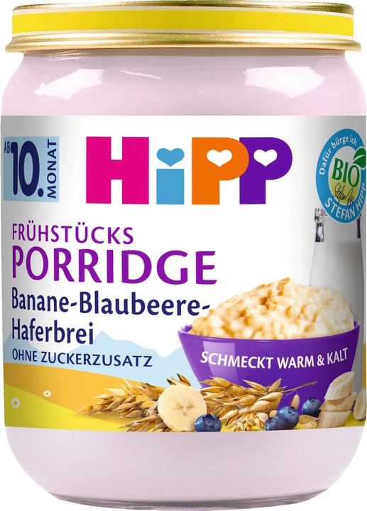 Immagine prodotto Hipp Porridge biologico per la colazione, Farina d'avena alla banana e ai mirtilli (160 g)