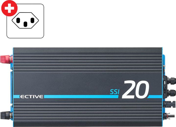 Immagine prodotto Ective SSI 20 Sinus-Wechselrichter 2000W 12V mit Netzvorrang, Ladegerät & MPPT Laderegler (CH-Stecker)