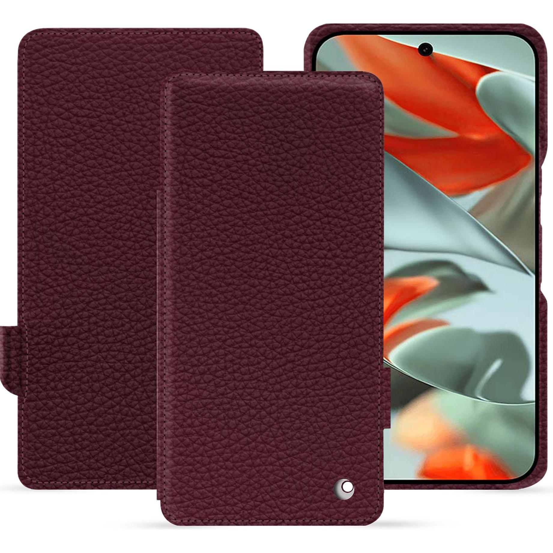 Noreve Lederschutzhülle horizontal (Google Pixel 9 Pro XL), Smartphone Hülle, Violett