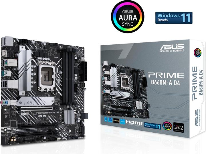 Image du produit ASUS PRIME B660M-A DDR4 (LGA 1700, Intel B660, mATX)
