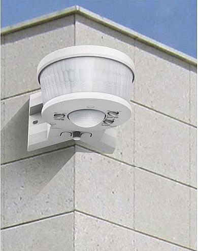 Produktbild EGB Bewegungsmelder 270weiss mit Unterkriechschutz und EckmontageSockel (15 m)