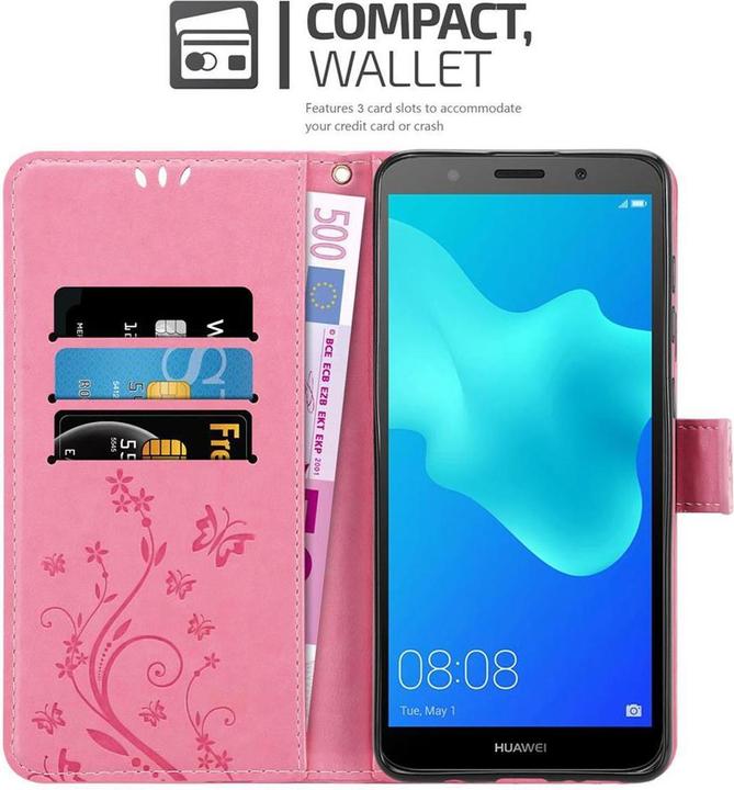 Immagine prodotto Cadorabo Copertina del libro di fiori (Huawei Y5 Prime 2018, Huawei Y5 (2018))