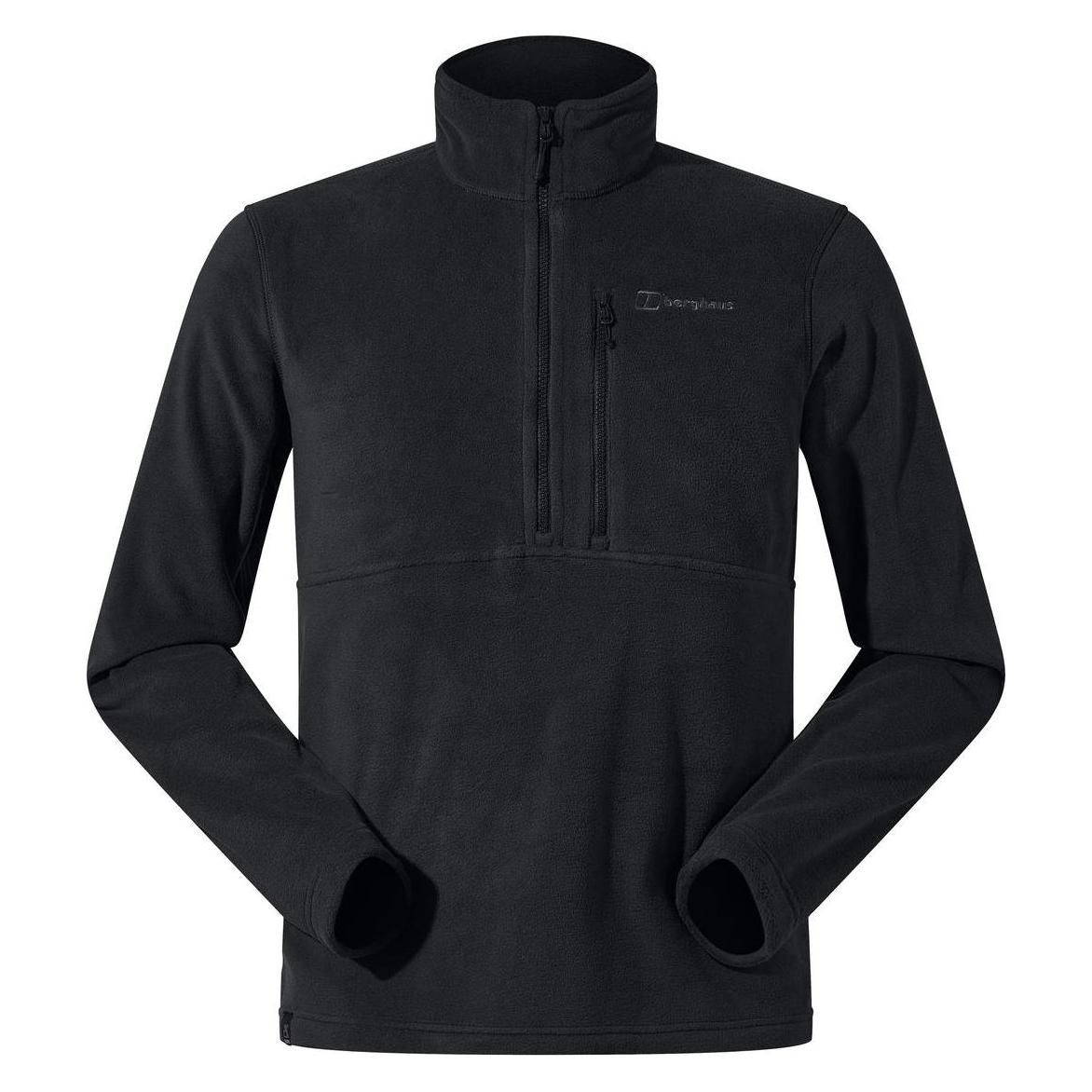 Berghaus, Herren, Outdoorjacken, Prism Half-Zip Polartec-Fleece (L), Schwarz, L