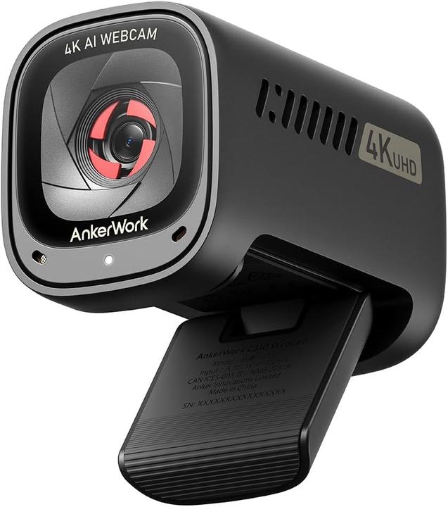 Anker 4K Webcam mit KI-Autofokus & Geräuschunterdrückung (12 Mpx)