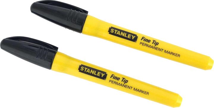 Stanley Fatmax Fine Tip Permanent Marker Pen (Pack of 2) (2x)