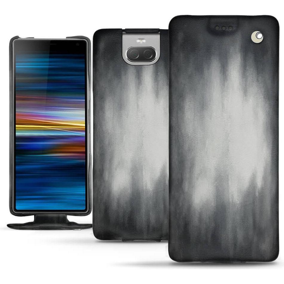 Noreve Lederschutzhülle vertikal (Sony Xperia 10 Plus), Smartphone Hülle, Grau