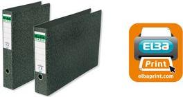 Actual product image Elba Folder rado DIN A3 landscape, spine width: 80 mm, black hardboard, with cover sheet and grip hole (A3, 80 mm, 1 pcs.)
