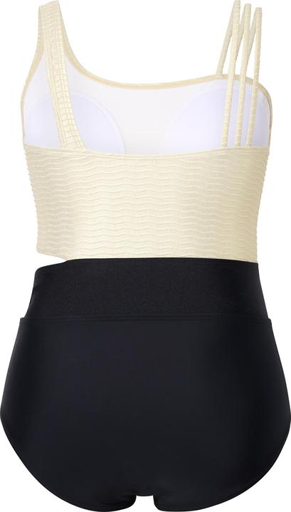 Image du produit Ulla Popken Maillot de bain avec bonnets souples, découpe et tissu doré sur le haut, matière recyclée (48)