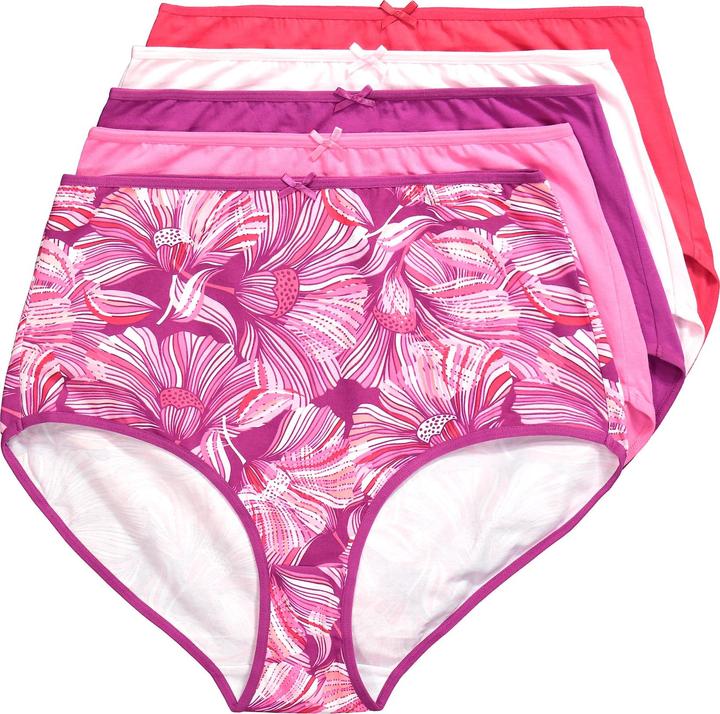 Produktbild Ulla Popken Maxislips, 3er-Pack, florales Muster/einfarbig (50, 52, 5er Pack)