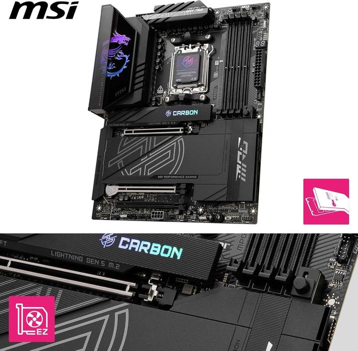 Produktbild MSI MPG X870E Carbon WiFi (AM5, AMD X870E, ATX)