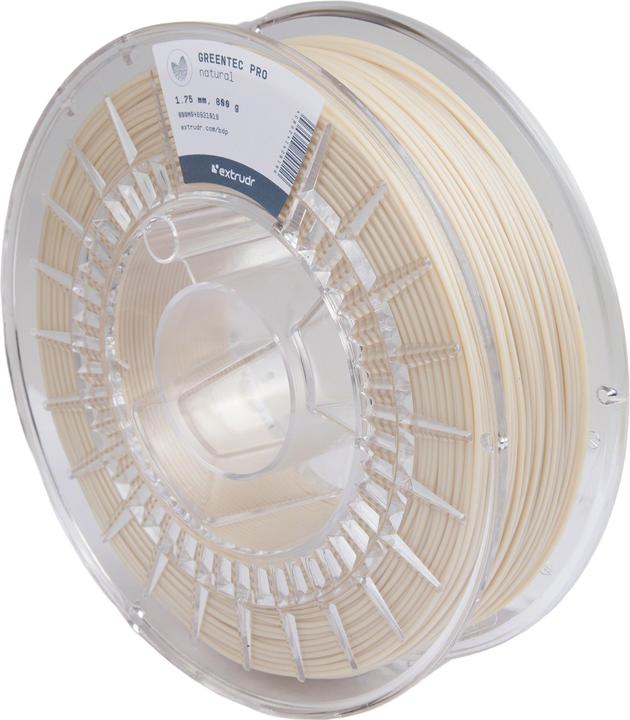 Produktbild Extrudr GreenTEC Pro Natürlich 1.75 mm 800 g (bioTEC, 1.75 mm, 800 g, Transparent, Braun)